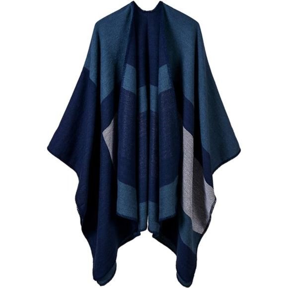 Women's Shawl Wraps Sweater Poncho Cape for Fall Winter - Picture 1 of 7
